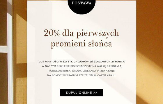 Patrizia Aryton przekaże 20 proc. sobotniego obrotu na walkę z COVID-19