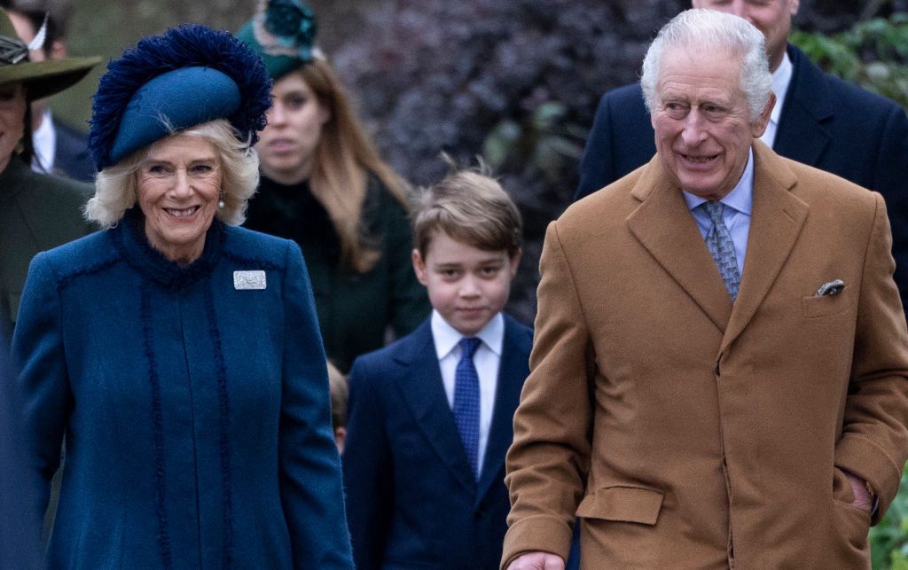 King Charles III with his wife and grandson