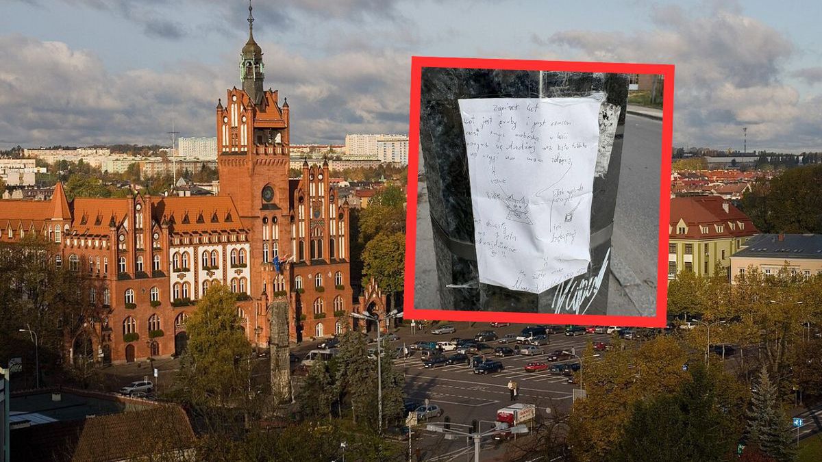 Poruszające ogłoszenie na latarni w Słupsku