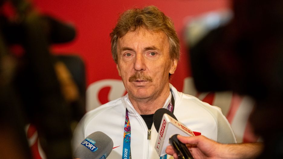 GDANSK, POLAND - JUNE 13: (BILD ZEITUNG OUT) Head of the Polish Football Association Zbigniew Boniek gives an the interview during the Poland Training Session - UEFA Euro 2020 at PGE Arena on June 13, 2021 in Gdansk, Poland. (Photo by Mateusz Slodkowski/DeFodi Images via Getty Images)