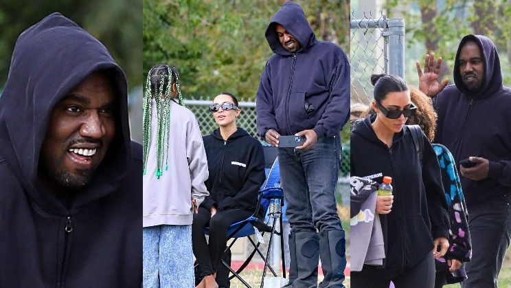 Zwaśnieni Kim Kardashian i Kanye West spędzają WSPÓLNE popołudnie z dziećmi