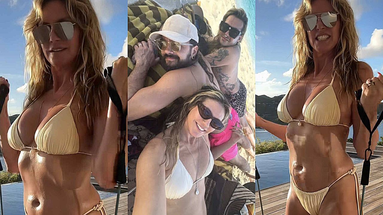Heidi Klum w wieku 52 lat nieustannie oszałamia. Fotki i filmiki w bikini robią furorę [ZDJĘCIA]