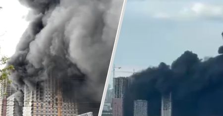 Gęsty dym nad Moskwą. Czarne kłęby spowiły miasto