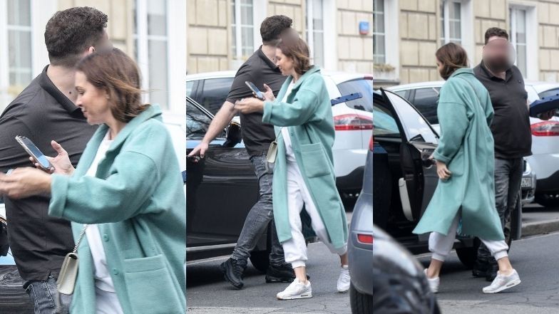 Anna Wendzikowska na obiedzie z przyjacielem