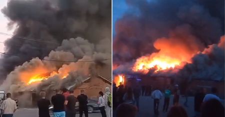 Wielki pożar w obwodzie lwowskim. Kłęby dymu i słup ognia