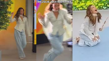 Julia Wieniawa WYWINĘŁA ORŁA na żywo w "Halo tu Polsat" i wylądowała NA KOLANACH. "Tak się robi ZASIĘGI". Wybrnęła? (WIDEO)