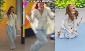 Julia Wieniawa WYWINĘŁA ORŁA na żywo w "Halo tu Polsat" i wylądowała NA KOLANACH. "Tak się robi ZASIĘGI". Wybrnęła? (WIDEO)