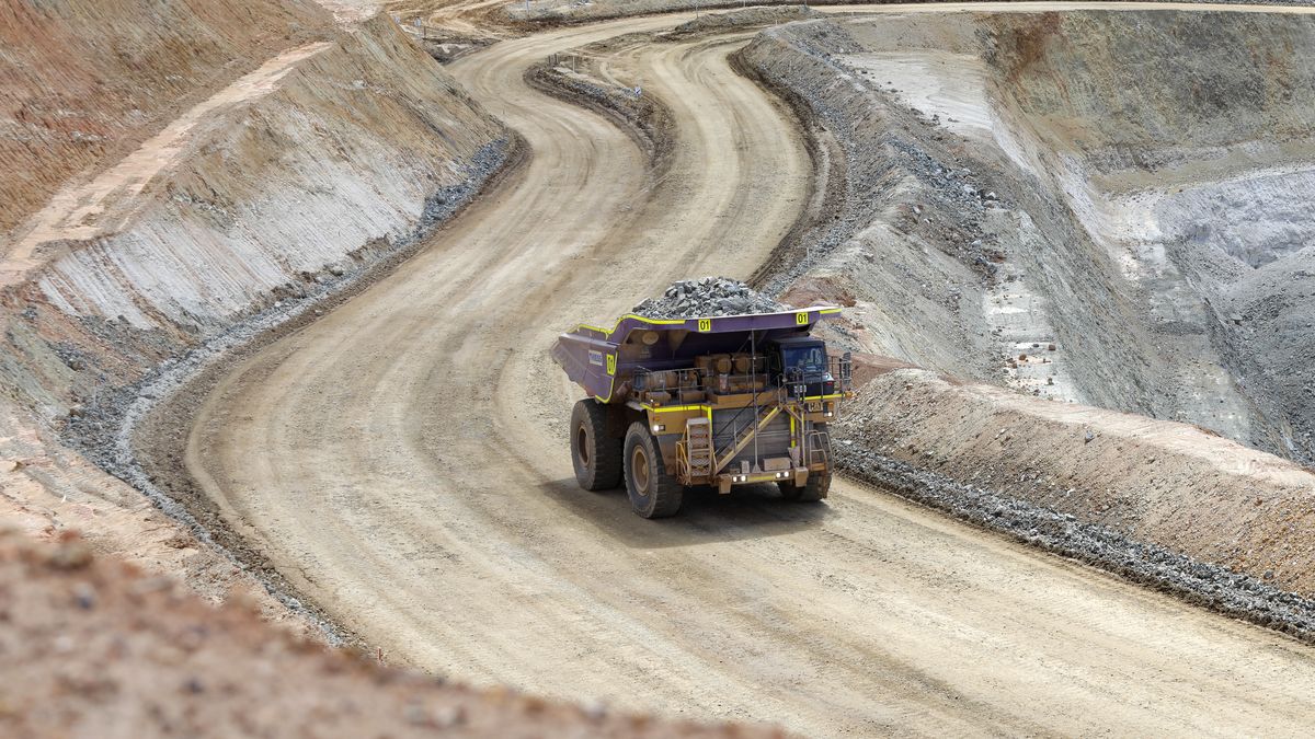 A dump truck transporting mined materials at the Mount Holland lithium mine in Southern Cross, Western Australia, on Thursday, March 7, 2024. The Covalent joint venture between Sociedad Quimica y Minera de Chile SA (SQM) and Wesfarmers Ltd. officially started an Australian production complex that's ramping up despite a global glut of the battery material. Photographer: Philip Gostelow/Bloomberg via Getty Images