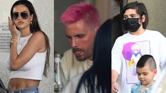 Różowowłosy Scott Disick zmierza na lunch z dziećmi i 19-letnią partnerką (ZDJĘCIA)