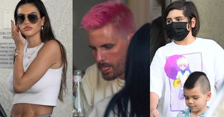 Różowowłosy Scott Disick zmierza na lunch z dziećmi i 19-letnią partnerką (ZDJĘCIA)