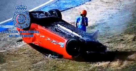 Rozbił auto na hiszpańskim torze, po czym zgłosił kradzież. Teraz pójdzie siedzieć