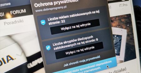 Opera 64 blokuje skrypty śledzące. Dzięki temu szybciej ładuje strony
