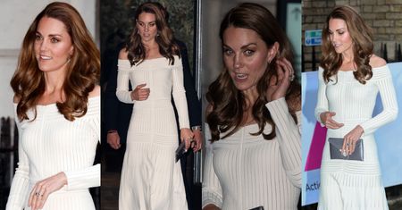Oszałamiająca Kate Middleton przybywa na charytatywną galę w kryształowych pantofelkach i diamentowych kolczykach za 16 tysięcy (ZDJĘCIA)