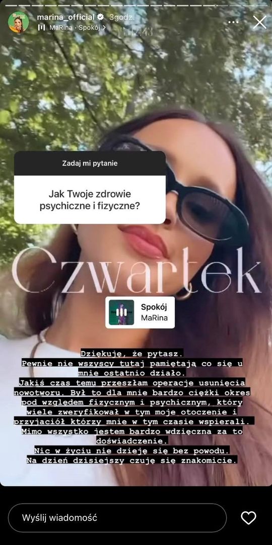 Marina Łuczenko wyznała, że miała usuwany nowotwór