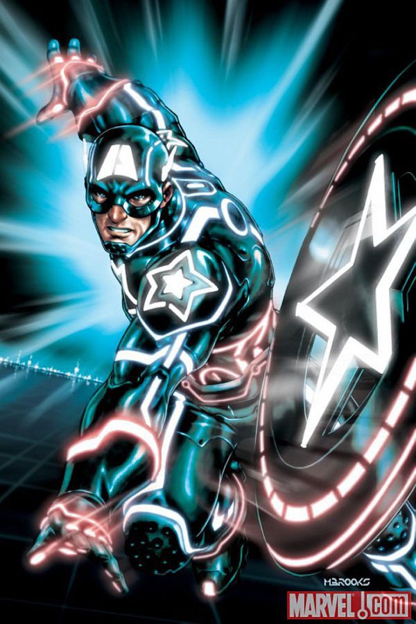 Spider-Man jako postać z filmu Tron 3