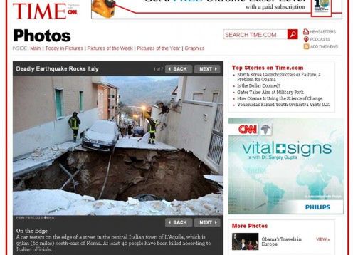 TIME - trzęsienie ziemi we Włoszech