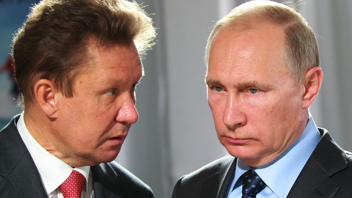 Prezes Gazpromu Alexey Miller i Władimir Putin