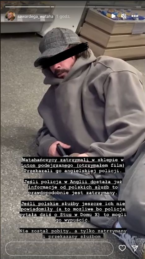 Sylwester Wardęga twierdzi, że Stuu został zatrzymany 