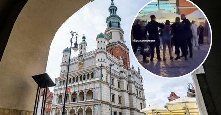 Weszli na ratusz w Poznaniu. Dziewczyna spadła z rusztowania