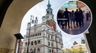 Weszli na ratusz w Poznaniu. Dziewczyna spadła z rusztowania