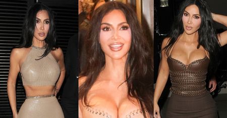 Kim Kardashian przebierała się TRZY RAZY na imprezie na SWOJĄ CZEŚĆ. Pokazała bujny DEKOLT i MIĘŚNIE brzucha (ZDJĘCIA)