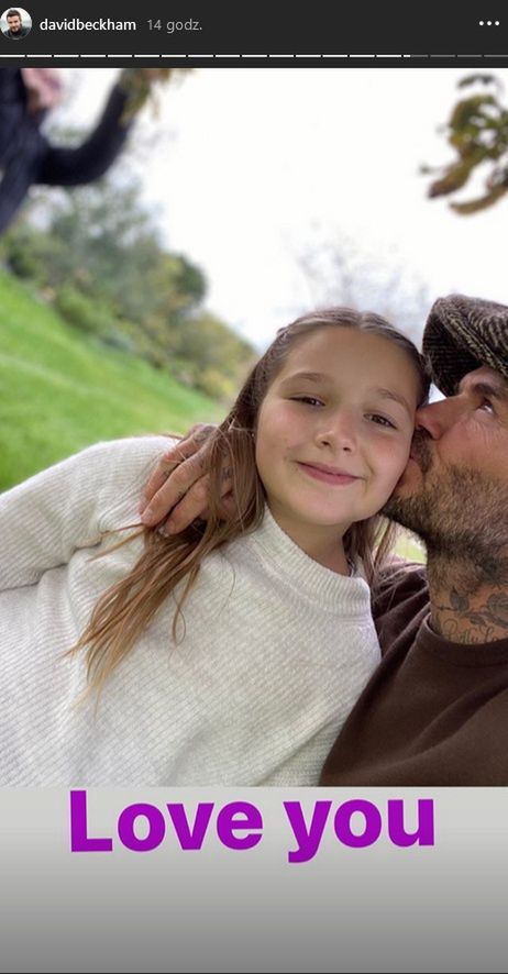 David Beckham z córką Harper