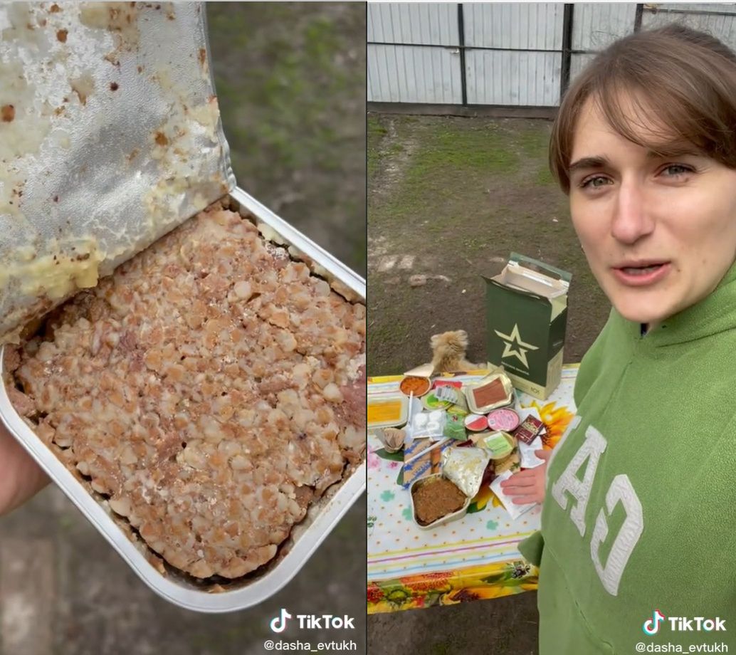 "Nawet pies tego nie zje". Tiktokerka zagląda do paczki z żywnością rosyjskich żołnierzy