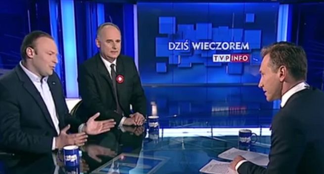 Wyjście rzecznika PiS ze studia TVP mało skutecznym happeningiem wyborczym (opinie)