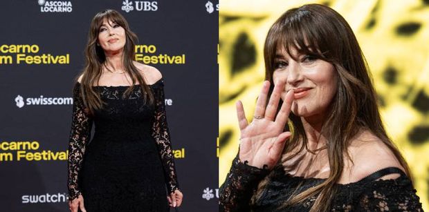 Zjawiskowa Monica Bellucci zachwyca w czarnej koronce na Locarno Film Festival (ZDJĘCIA)