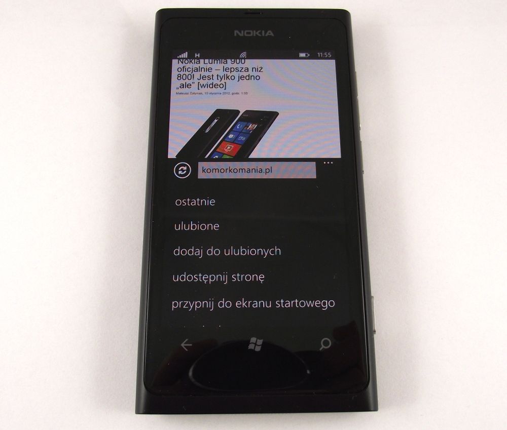 Nokia Lumia 800 - IE9