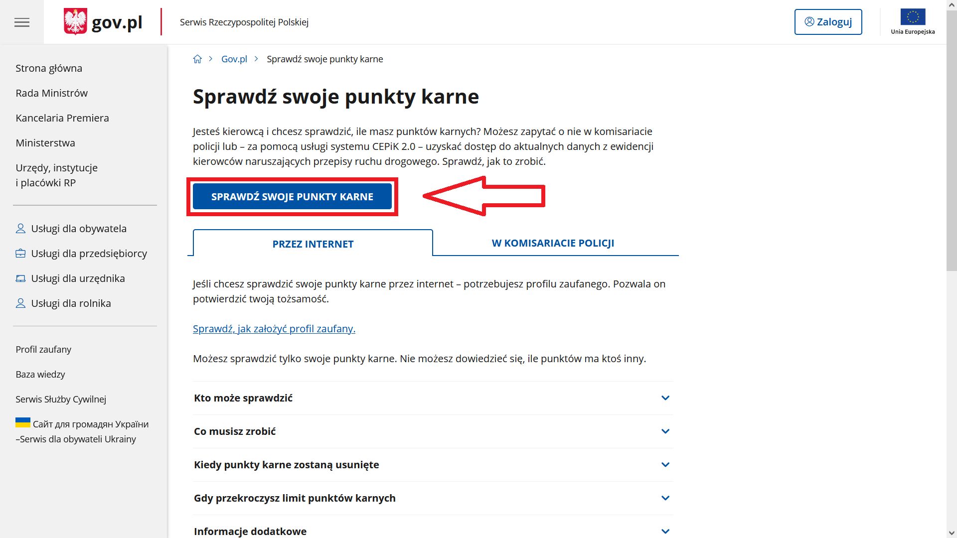 Jak sprawdzić punkty karne bez wychodzenia z domu?