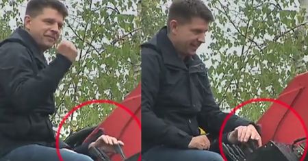 Ryszard Petru kieruje dźwigiem... trzecią ręką