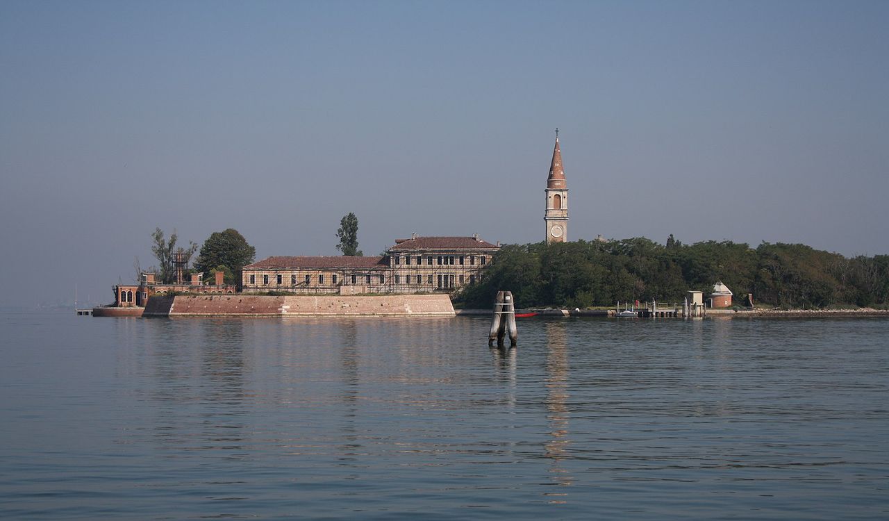 "The Island of Ghosts" near Venice. It hides the remains of 160k people