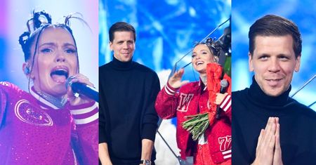 "Sylwester Marzeń" TVP: Wojciech Szczęsny zrobił Marinie NIESPODZIANKĘ (?) i wparował na scenę po jej koncercie (ZDJĘCIA)