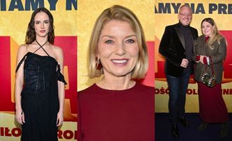 Celebryci meldują się na premierze filmu: Martyna Byczkowska, Edyta Olszówka, Katarzyna Niezgoda z mężem