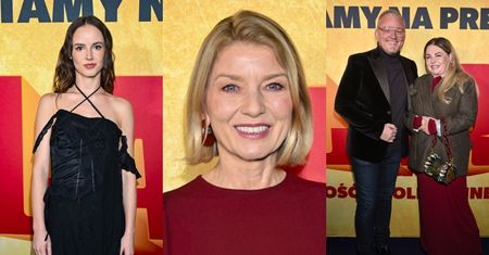Celebryci meldują się na premierze filmu: Martyna Byczkowska, Edyta Olszówka, Katarzyna Niezgoda z mężem