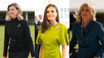 Światowi przywódcy i ich małżonki przybywają na przyjęcie przed koronacją króla Karola III. Która stylizacja najlepsza? (ZDJĘCIA)