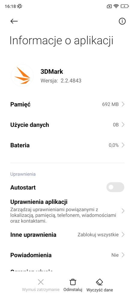 Reset ustawień aplikacji, wymazanie danych z pamięci w telefonie Xiaomi