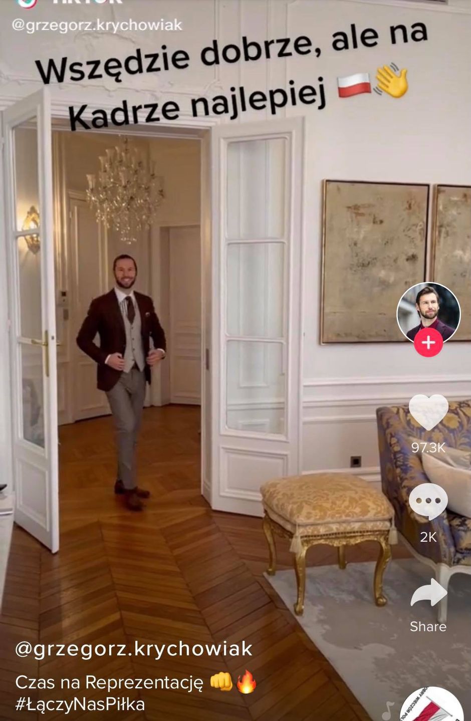 Grzegorz Krychowiak zadaje szyku na zgrupowaniu kadry
