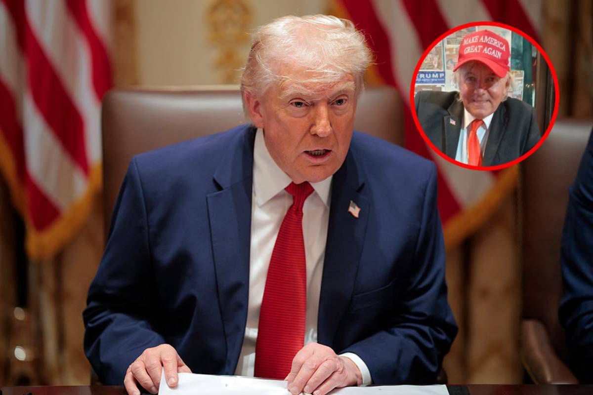 Pracuje w przebraniu Trumpa. Tak reagowali Rosjanie