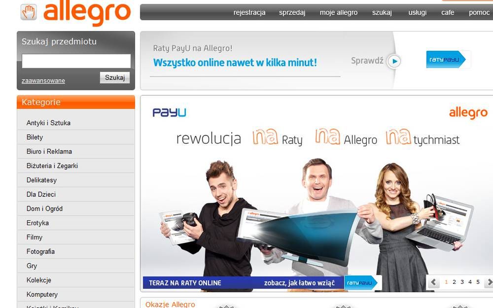 Nowa usługa Allegro. Serwis uruchomił zakupy na raty 2