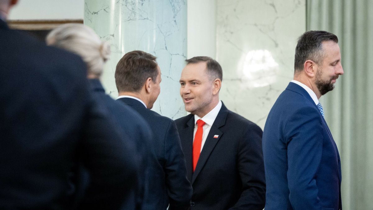 Prezydent Nawrocki z ministrem Sikorskim 