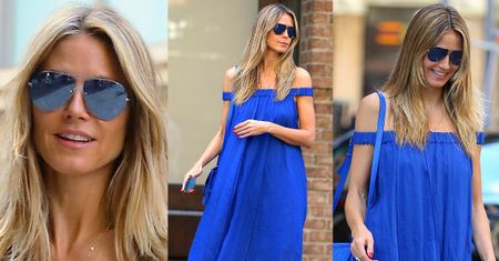 Opalona Heidi Klum czaruje nowojorskich paparazzi
