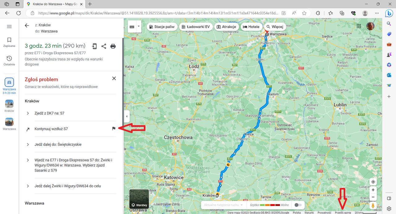 Google Maps - jak zgłosić błąd na mapie?