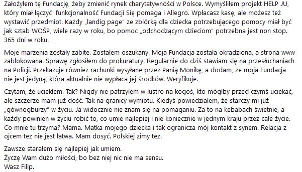 Wpis Filipa Chajzera