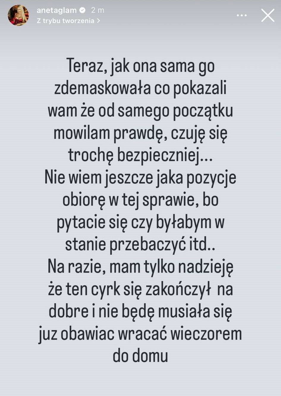 Aneta Glam zabrała głos ws. Caroline Derpienski