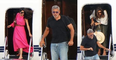 George i Amal Clooney wysiadają z PRYWATNEGO samolotu we Francji. Powiało luksusem? (ZDJĘCIA)