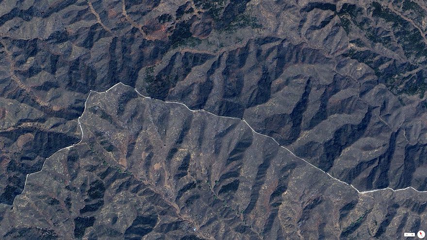 Wielki Mur Chiński z wysokości 6,2 kilometra