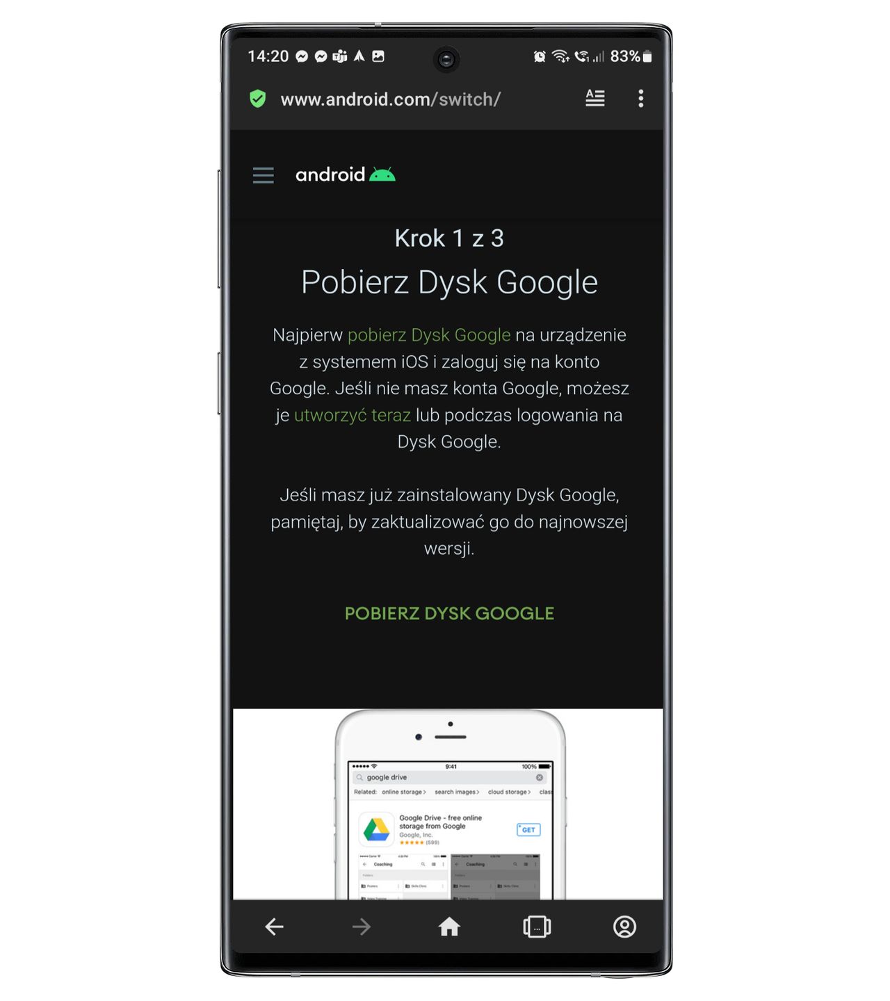 Google uwierzył, że ktoś może chcieć wymienić iPhone'a na smartfon z Androidem 3