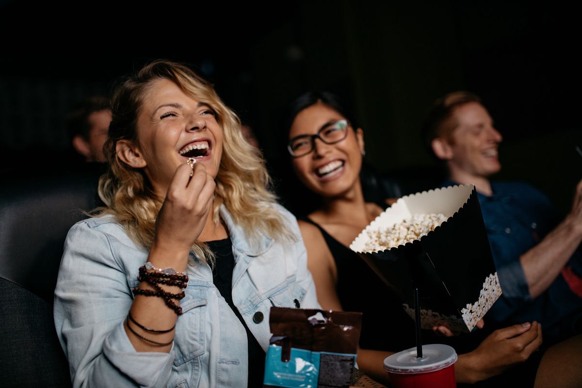 Young woman with friends watching movie
Young woman with friends watching movie in cinema and laughing. Group of people in theater with popcorns and drinks.
Jacob Ammentorp Lund
asian, audience, background, caucasian, cinema, comedy, eating, entertainment, ethnicity, female, film, friends, fun, girl, group, happy, laughing, leisure, lifestyle, looking, male, men, movie, multiplex, multiracial, people, popcorn, row, showtime, sitting, smiling, theater, together, watching, weekend, women, young, youth